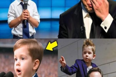 “WHY ARE GROWN-UPS SCARED OF TRUTH?” — Elon Musk’s 5-Year-Old Son STUNS Global Summit with Speech That Shakes World Leaders, Sparks Urgent Talks on AI, Climate & the Future of Earth