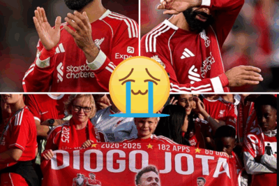 Heartbreaking Moment: Mohamed Salah in Tears as Liverpool Pay Moving Tribute to Diogo Jota—Goals Dedicated to Late Team-Mate in Stunning Bournemouth Win