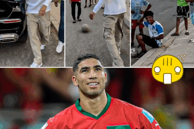 Achraf Hakimi’s Unexpected Stop on the Streets of Morocco: How the National Team Captain Won Hearts by Playing Football With Local Kids on His Way to Camp