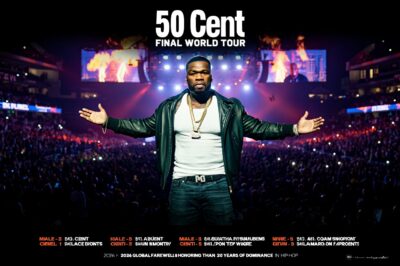 50 Cent Confirms His Final World Tour in 2026 — A Powerful Global Farewell After 20 Years of Hip-Hop Influence