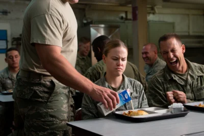 Female Scout Humiliated in Mess Hall: Bully Sergeant Went Pale When the ‘Phantom’ Flipped His Wrist – The Secret Behind the Black Dog Tag!