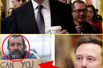 ELON MUSK STOPS FOR HOMELESS MAN WITH A DOLLAR SIGN — WHAT HE DID NEXT LEFT ONLOOKERS SPEECHLESS