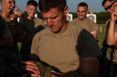 He couldn’t shoot a bow and arrow because of a hand injury from his prime, but his teammates immediately scorned him