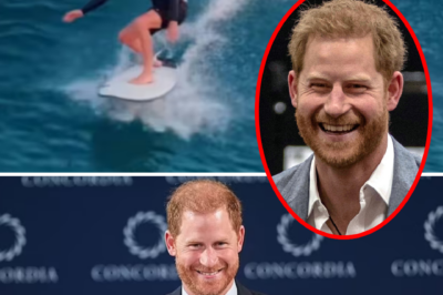 Prince Harry causes a stir with his skillful surfing in California