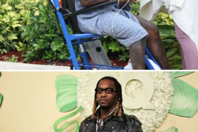 Wheelchairs and hospital gowns: Stripped of all glamour, the first images of Offset following the brutal sh00ting have left audiences in floods of tears, shattered by the sight