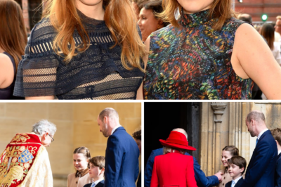 Where were Princess Beatrice and Princess Eugenie during the Royal Family’s Easter service?