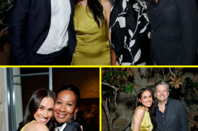 Meghan Markle turned heads in a stunning olive gown as she stepped out for a glamorous evening with Prince Harry — and the internet can’t stop talking.