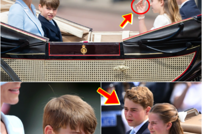 🚨 3 MINUTES AGO — PRINCE GEORGE, PRINCESS CHARLOTTE AND PRINCE LOUIS SPOTTED IN A “SECRET EXCHANGE” AT TROOPING THE COLOUR — THE MOMENT WAS CAUGHT ON CAMERA…